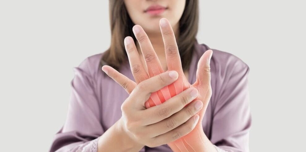 Redness of the skin and increased pain in the joints of the fingers are symptoms of rheumatoid arthritis.